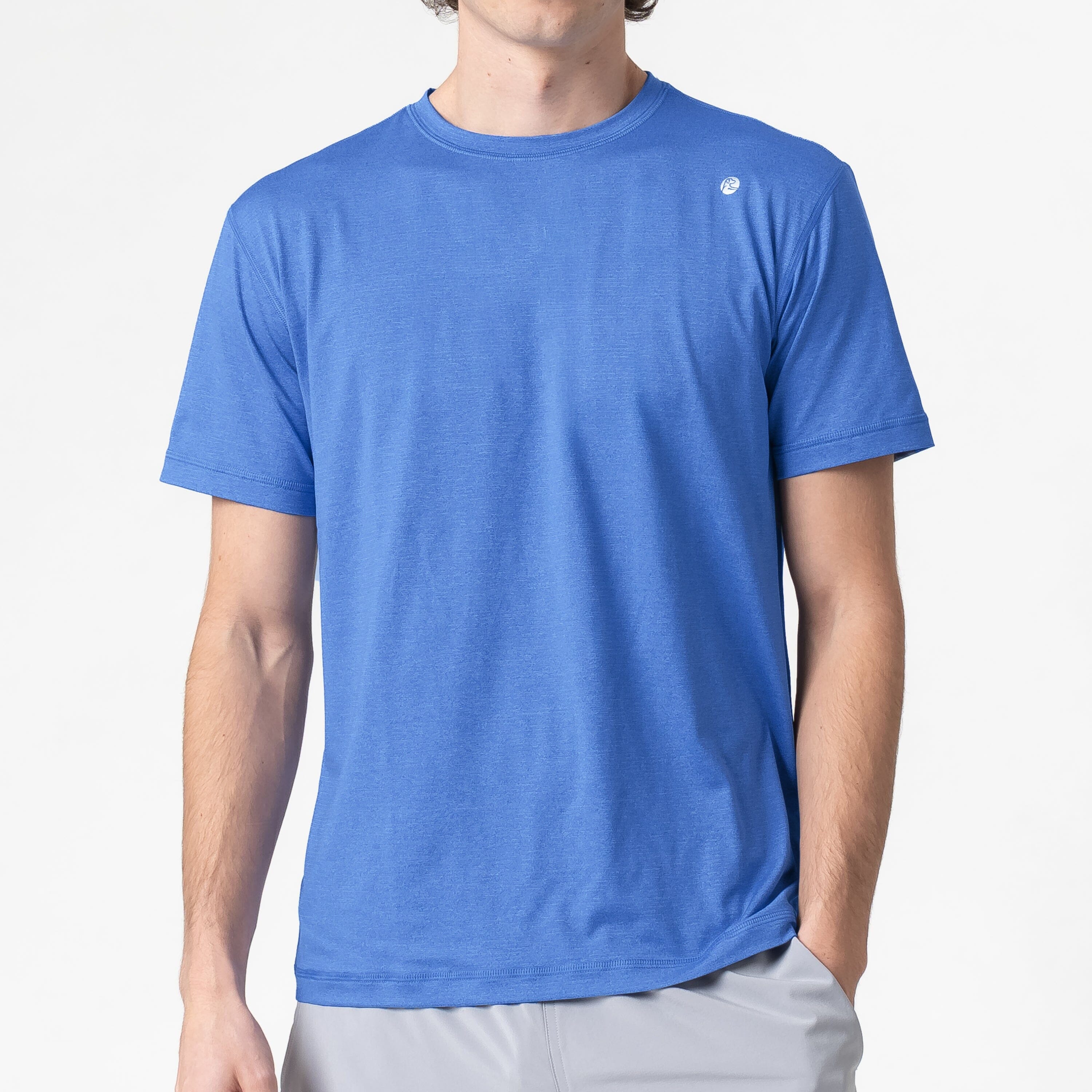Blitz Tech Tee - Heather - Bunker Blue/Lavender Blue | Rhoback – RHOBACK