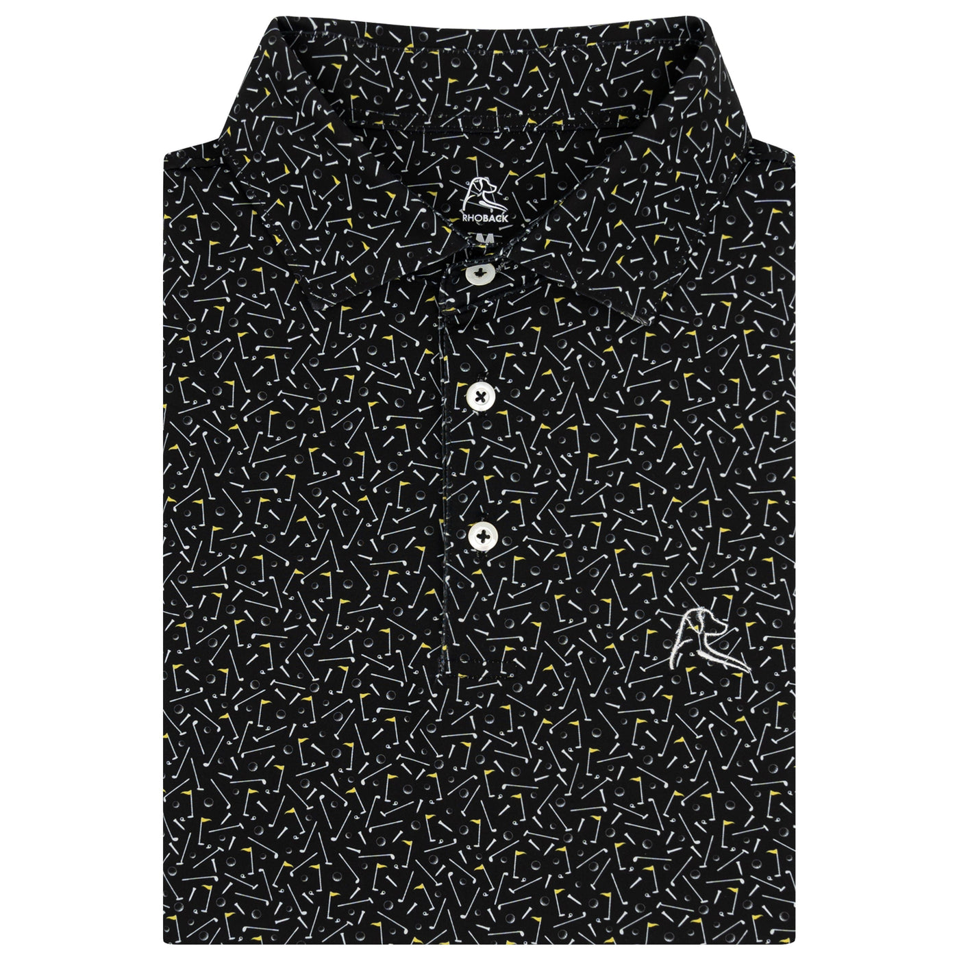 The Mulligan | Performance Polo | The Mulligan - Black/Sun Yellow