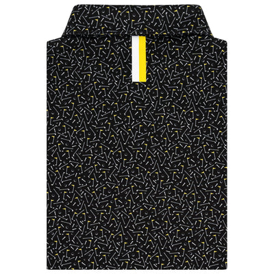 The Mulligan | Performance Polo | The Mulligan - Black/Sun Yellow