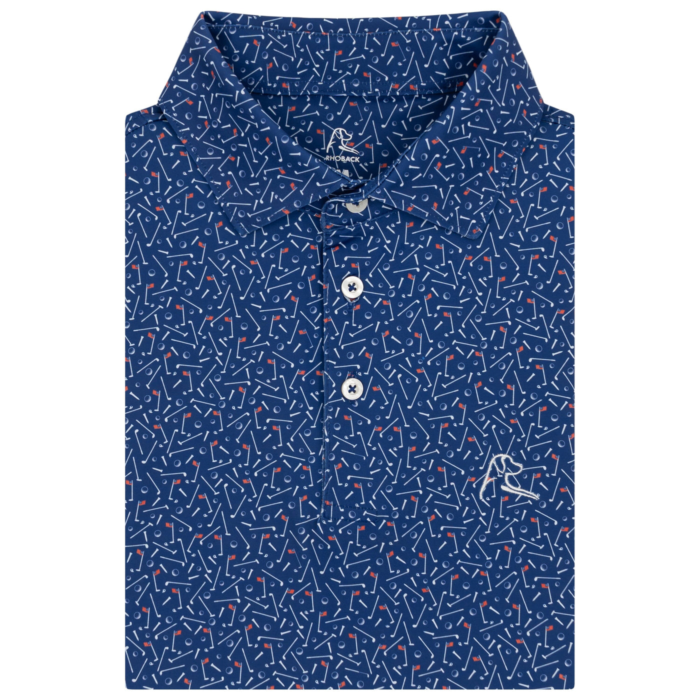 The Mulligan | Performance Polo | The Mulligan - Deep Blue/White - USA