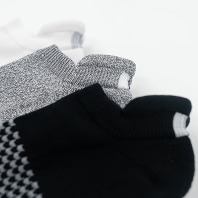 Stratus Performance Ankle Socks (3-Pack) | Multi - Heather Charcoal Grey/Solid Midnight Black/Solid White (3-Pack)