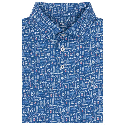 The Music City | Performance Polo | The Music City - Short Stop Blue/White
