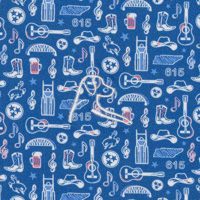 The Music City | Performance Polo | The Music City - Short Stop Blue/White