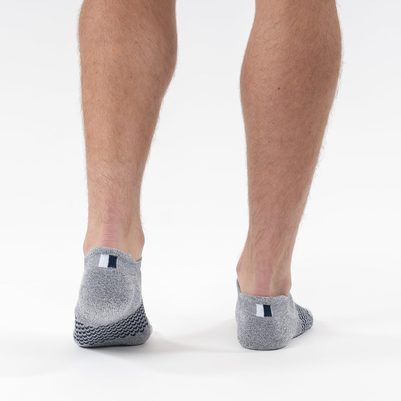 Men's Stratus Performance Ankle Socks (3-Pack) | Heather - Charcoal Grey/White - Fleet Navy