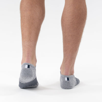 Men's Stratus Performance Ankle Socks (3-Pack) | Heather - Charcoal Grey/White - Fleet Navy