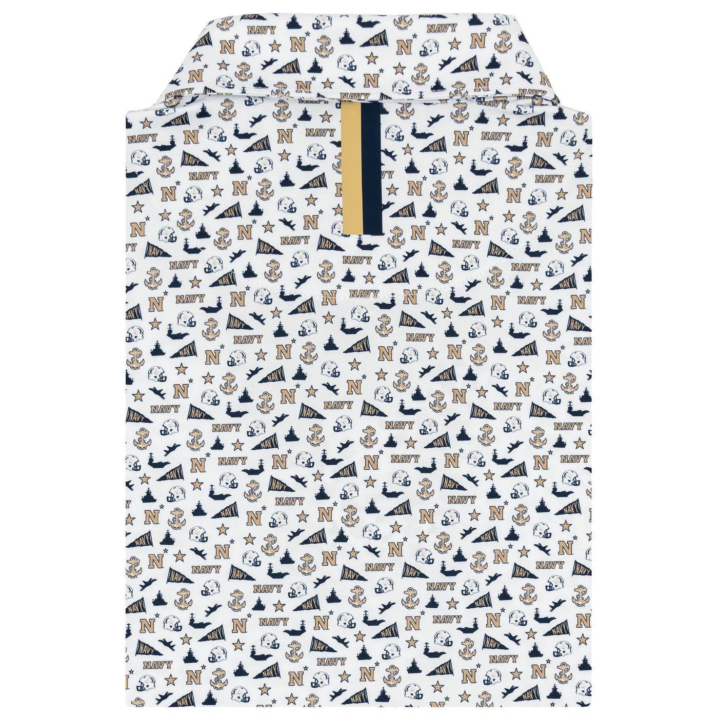 The Navy Gameday | Collegiate Polo | The Navy Gameday - White/Indigo Blue