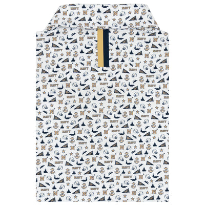 The Navy Gameday | Collegiate Polo | The Navy Gameday - White/Indigo Blue