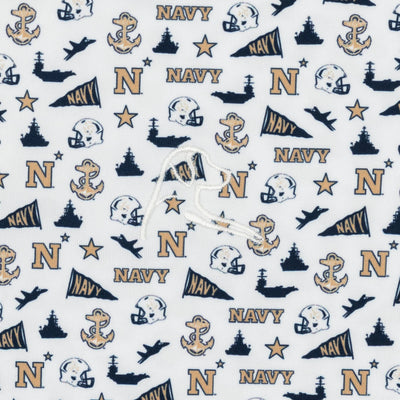 The Navy Gameday | Collegiate Polo | The Navy Gameday - White/Indigo Blue