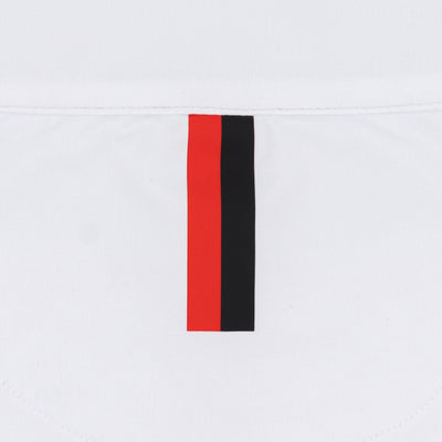 NC State Brickyard Stripe Collegiate Q-Zip | The NC State Brickyard Stripe - White/Cherry Red