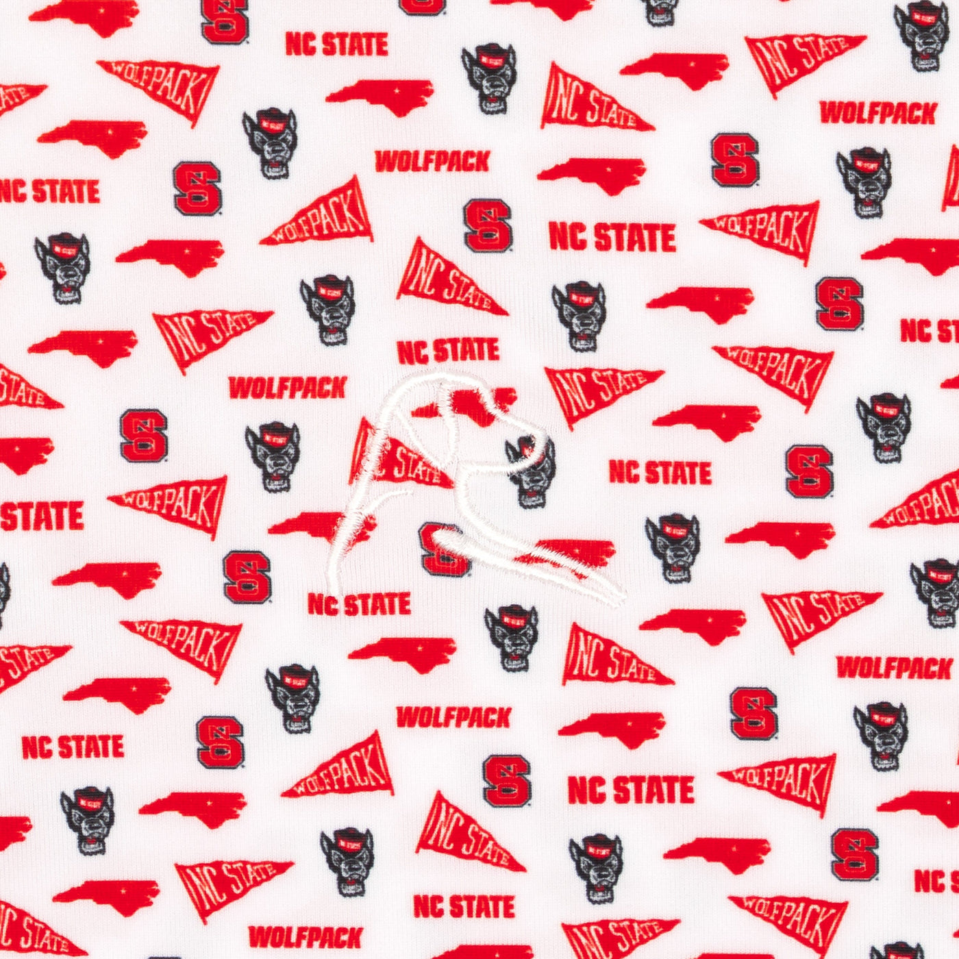 The NC State Gameday | Collegiate Polo | The NC State Gameday - White/Cherry Red
