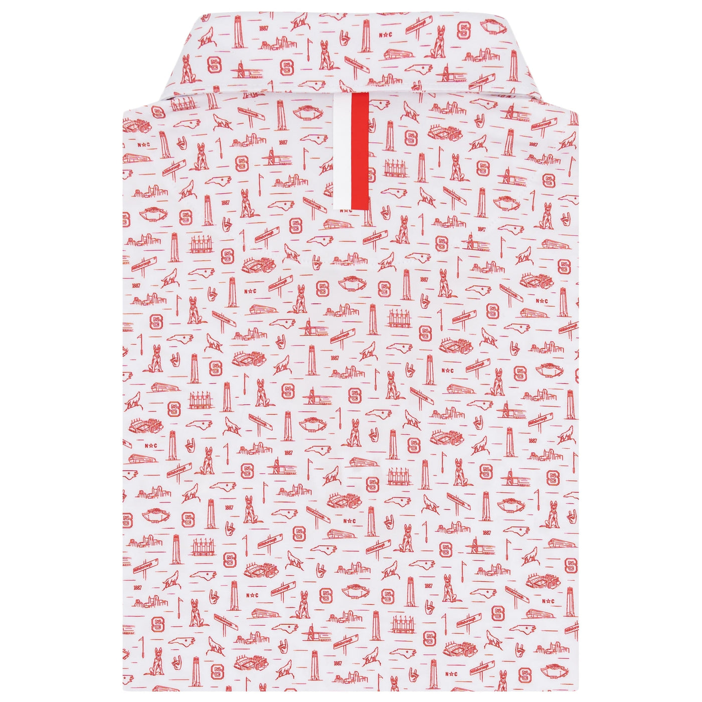 The NC State Wolfpack® | Collegiate Polo | The NC State Wolfpack® - White/Cherry Red