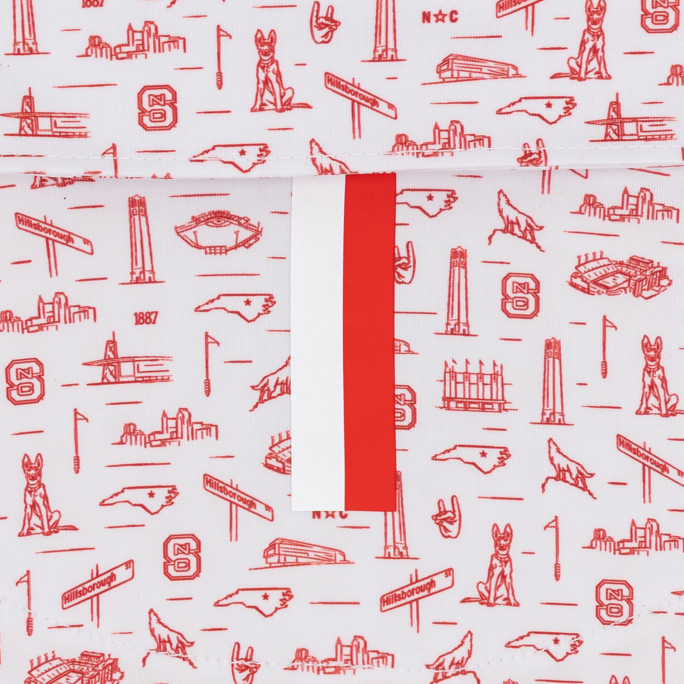 The NC State Wolfpack® | Collegiate Polo | The NC State Wolfpack® - White/Cherry Red