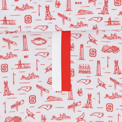 The NC State Wolfpack® | Collegiate Polo | The NC State Wolfpack® - White/Cherry Red