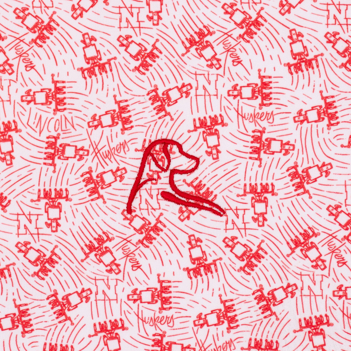The Nebraska Cornhusker® | Collegiate Polo | The Nebraska Cornhusker® - White/Cherry Red