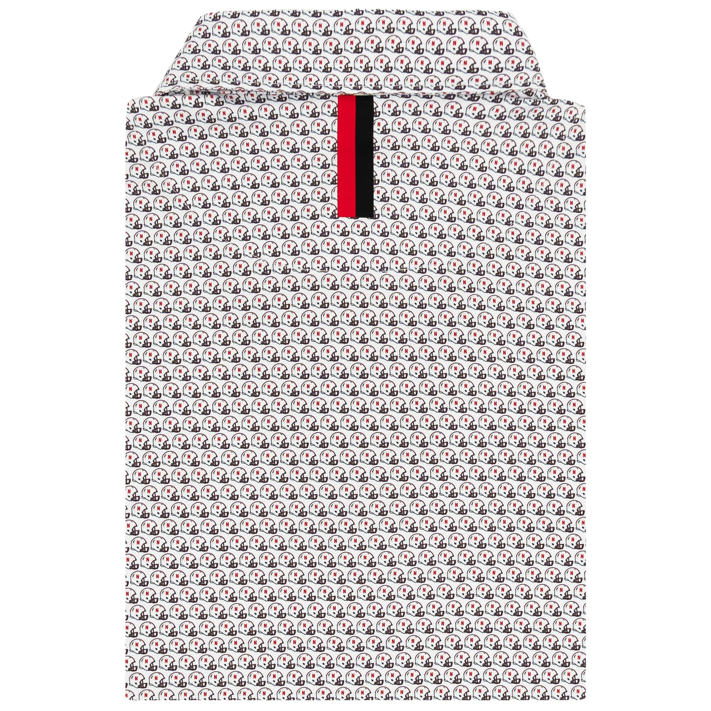 The Nebraska Helmet | Collegiate Polo | The Nebraska Helmet - White/Cherry Red