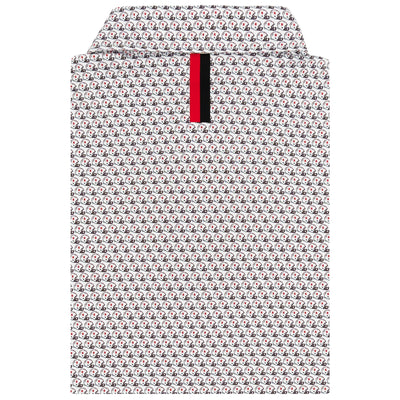 The Nebraska Helmet | Collegiate Polo | The Nebraska Helmet - White/Cherry Red