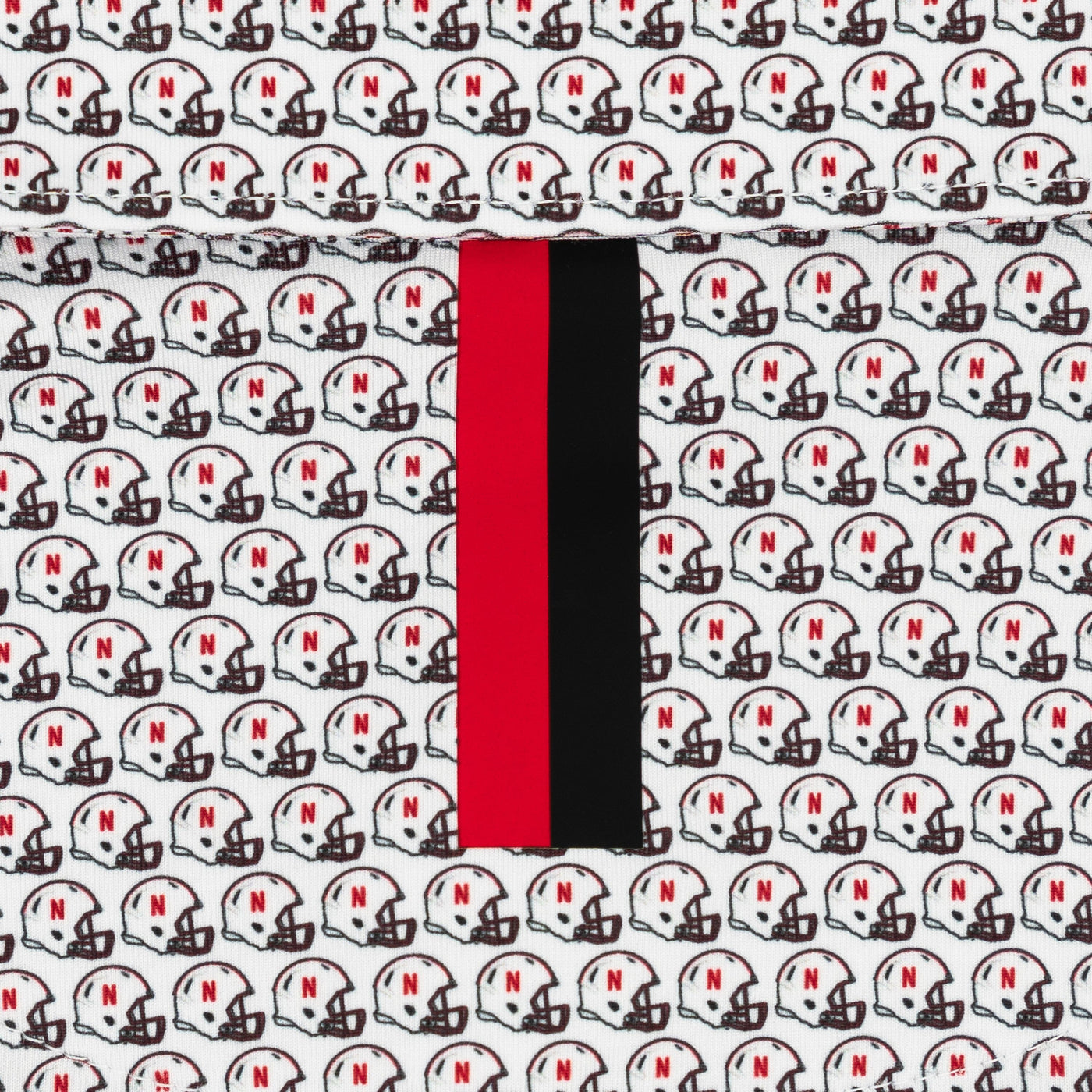 The Nebraska Helmet | Collegiate Polo | The Nebraska Helmet - White/Cherry Red