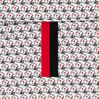 The Nebraska Helmet | Collegiate Polo | The Nebraska Helmet - White/Cherry Red
