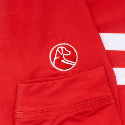 Nebraska Jersey Stripe Collegiate Q-Zip | The Nebraska Jersey Stripe - Cherry Red/White