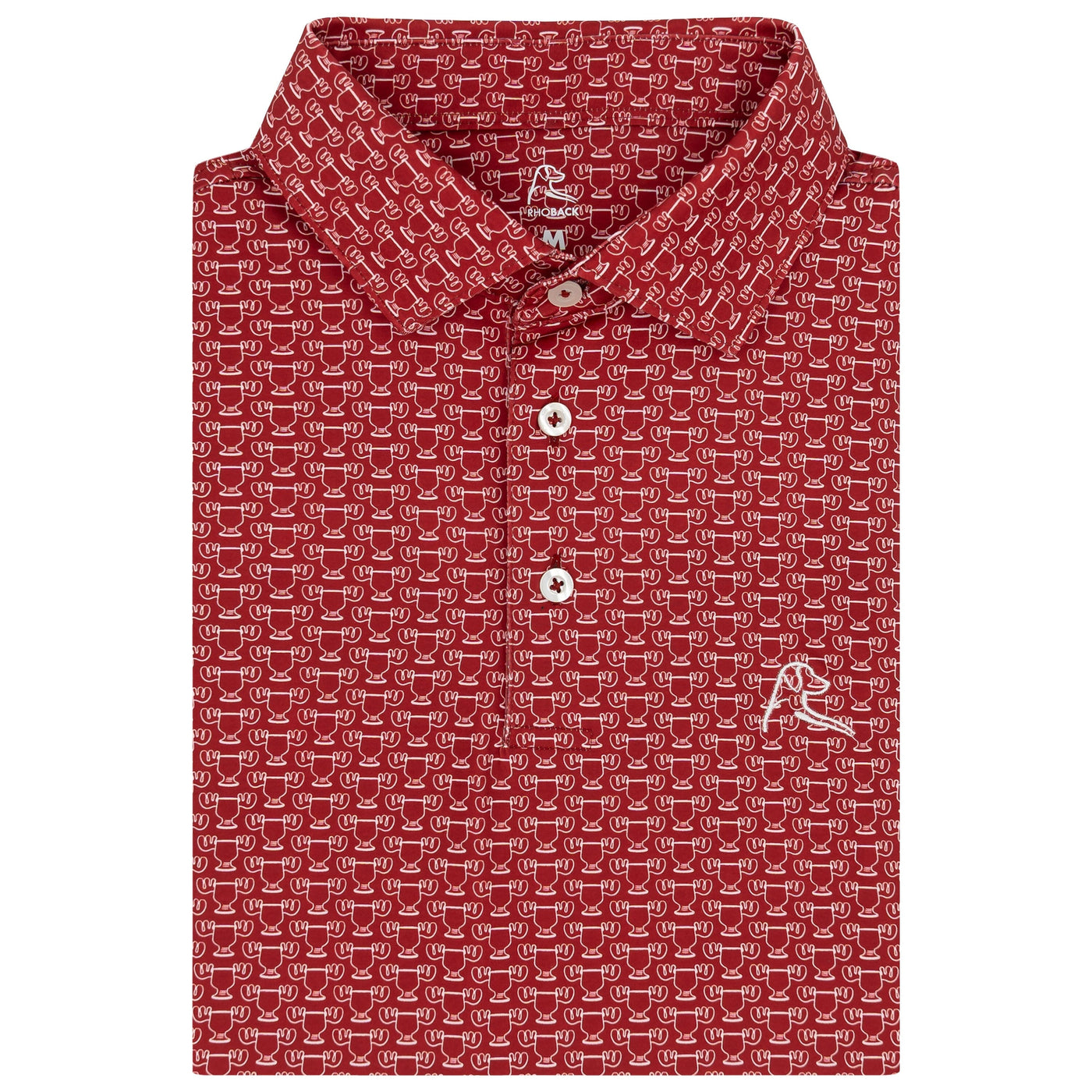 The Nog | Performance Polo | The Nog - Cardinal Red/White