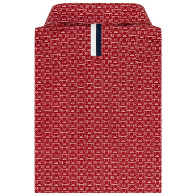 The Nog | Performance Polo | The Nog - Cardinal Red/White