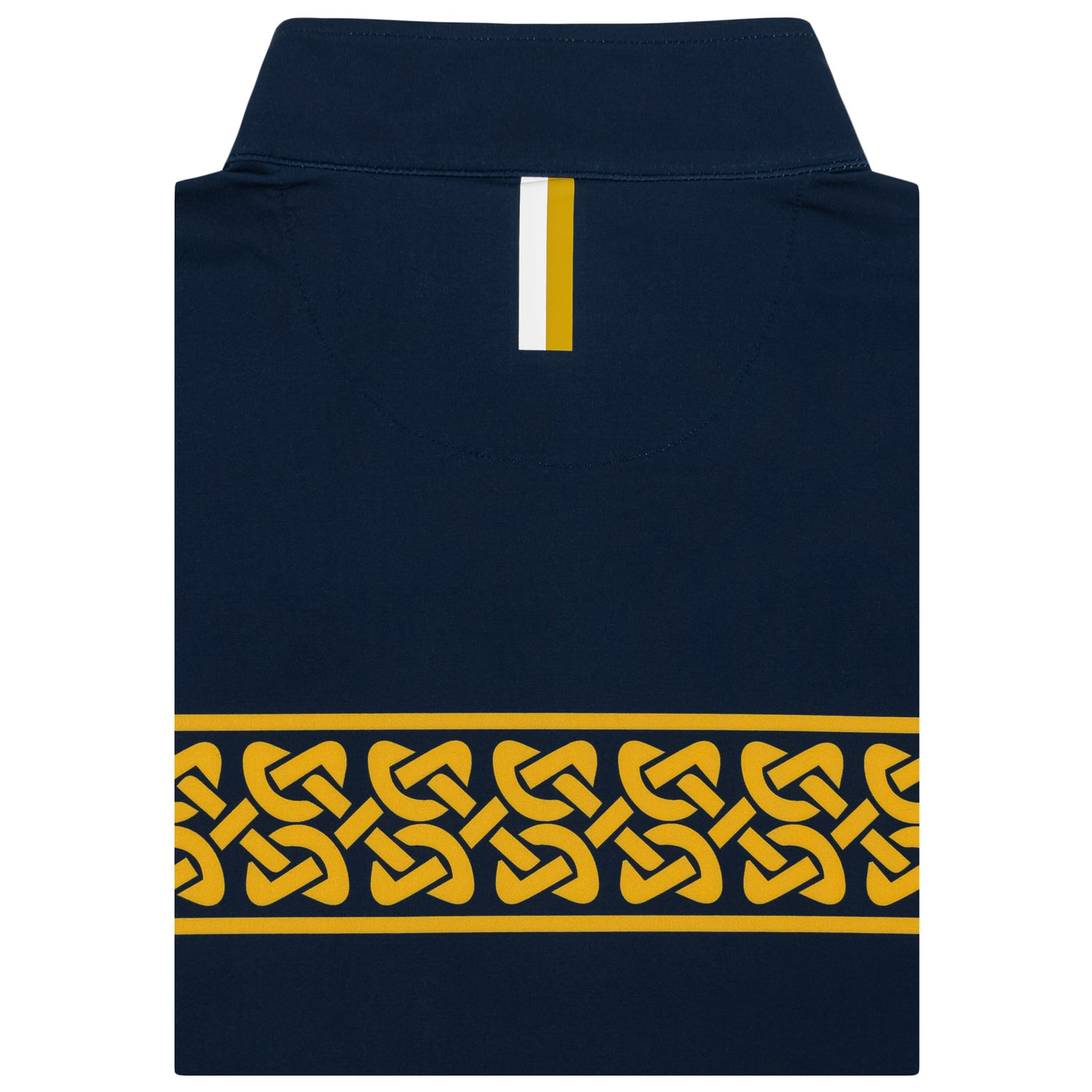 Notre Dame Celtic Stripe Collegiate Q-Zip | The Notre Dame Celtic Stripe - Indigo Blue/Autumn Gold