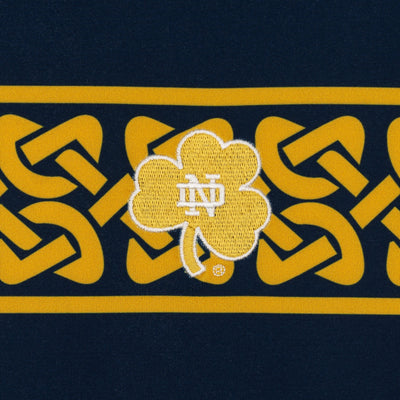 Notre Dame Celtic Stripe Collegiate Q-Zip | The Notre Dame Celtic Stripe - Indigo Blue/Autumn Gold