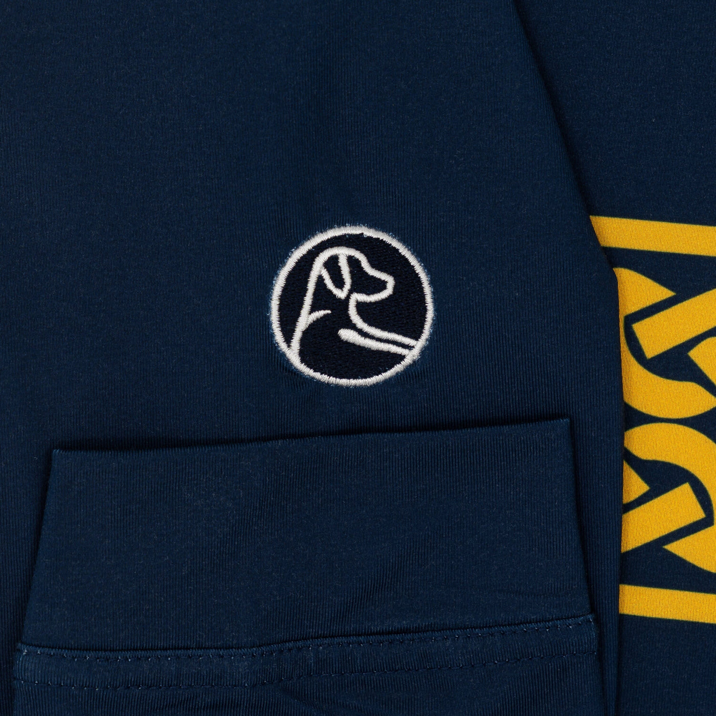 Notre Dame Celtic Stripe Collegiate Q-Zip | The Notre Dame Celtic Stripe - Indigo Blue/Autumn Gold