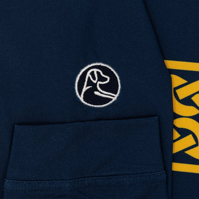 Notre Dame Celtic Stripe Collegiate Q-Zip | The Notre Dame Celtic Stripe - Indigo Blue/Autumn Gold