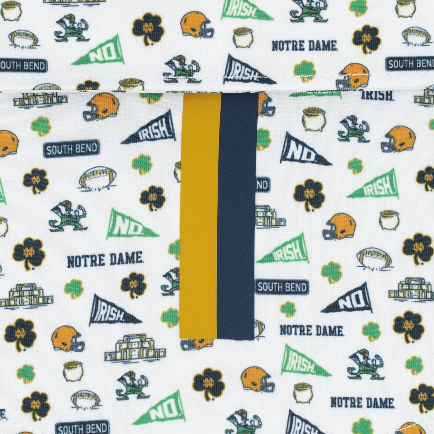 The Notre Dame Gameday | Collegiate Polo | The Notre Dame Gameday - White/Indigo Blue