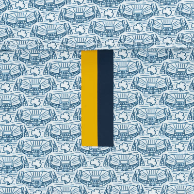 The Notre Dame Stadium™ | Collegiate Polo | The Notre Dame Stadium - White/Indigo Blue