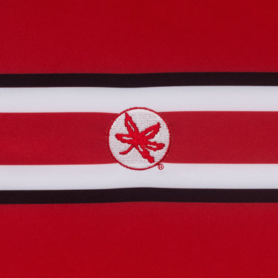 Ohio State Helmet Stripe Collegiate Q-Zip | The Ohio State Helmet Stripe - Roar Red/White