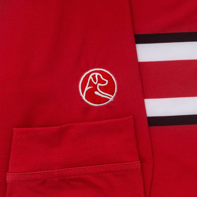 Ohio State Helmet Stripe Collegiate Q-Zip | The Ohio State Helmet Stripe - Roar Red/White