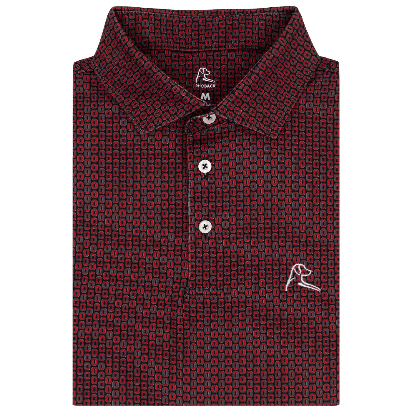 The Ohio State Block O | Collegiate Polo | The Ohio State Block O - Black/Roar Red