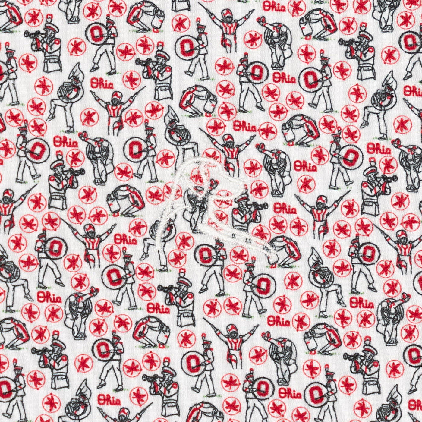 The Ohio State Marching Band | Collegiate Polo | The Ohio State Marching Band - White/Roar Red