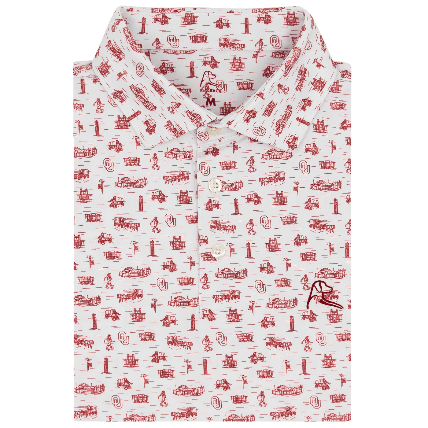 The Oklahoma Campus | Collegiate Polo | The Oklahoma Campus - White/Carmine Red