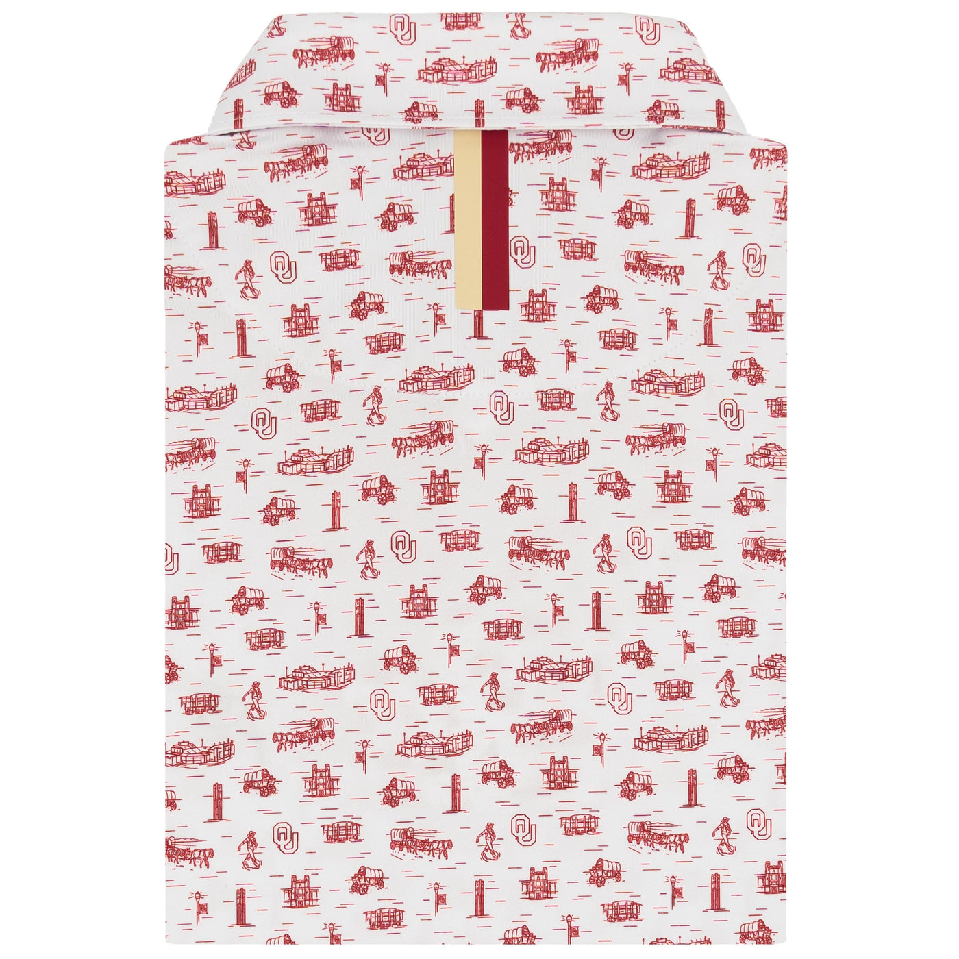 The Oklahoma Campus | Collegiate Polo | The Oklahoma Campus - White/Carmine Red
