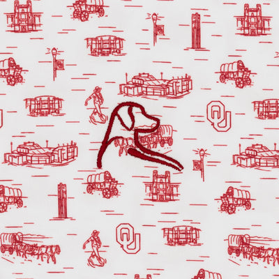 The Oklahoma Campus | Collegiate Polo | The Oklahoma Campus - White/Carmine Red