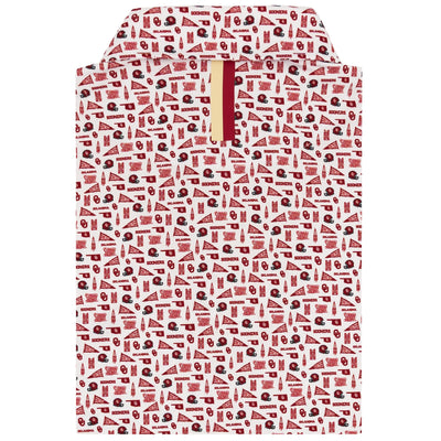 The Oklahoma Gameday | Collegiate Polo | The Oklahoma Gameday - White/Carmine Red