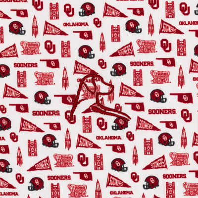The Oklahoma Gameday | Collegiate Polo | The Oklahoma Gameday - White/Carmine Red