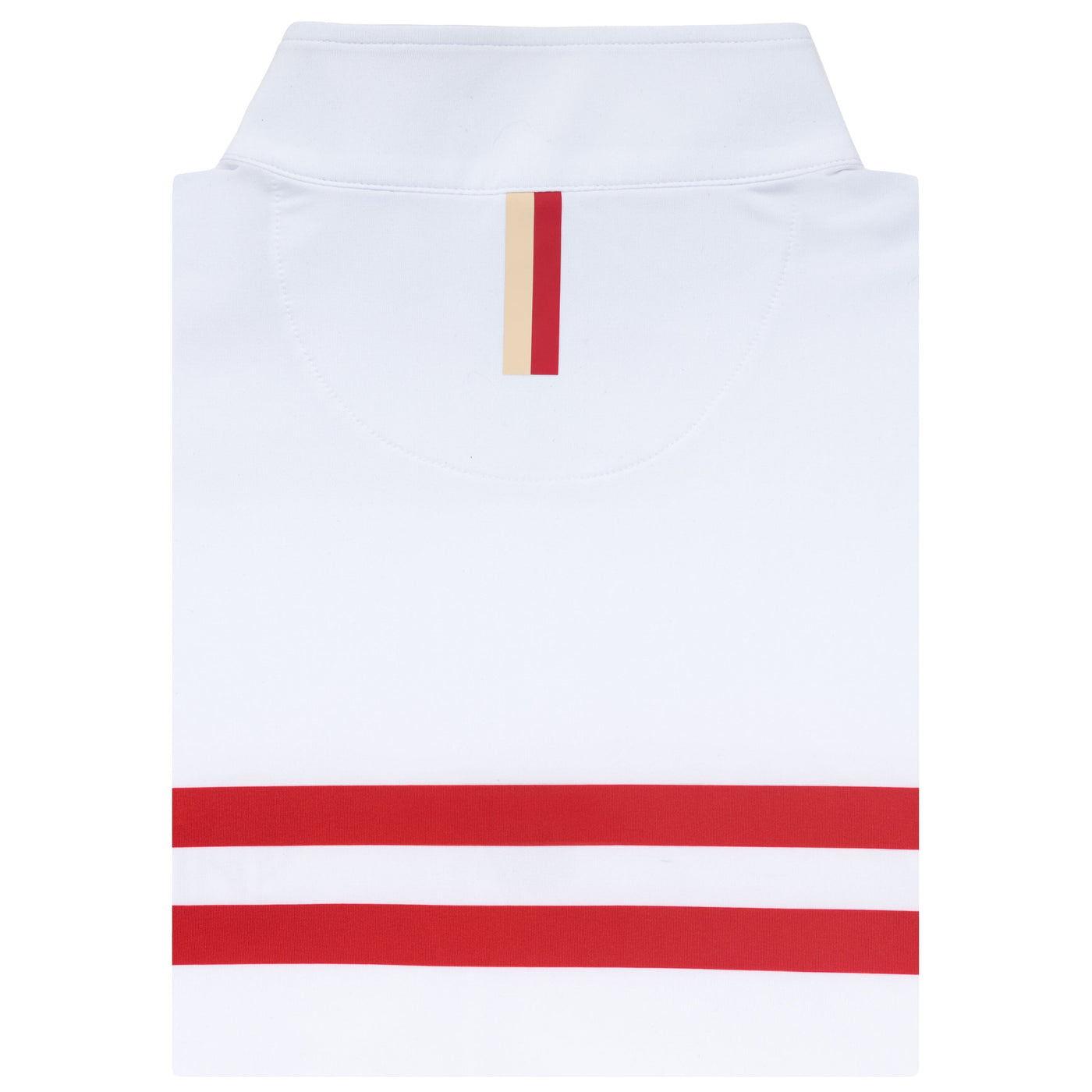 Oklahoma Jersey Stripe Collegiate Q-Zip | The Oklahoma Jersey Stripe - White/Carmine Red