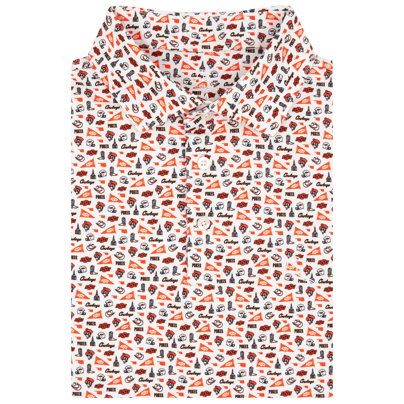 The Oklahoma State Gameday | Collegiate Polo | The Oklahoma State Gameday - White/Blaze Orange