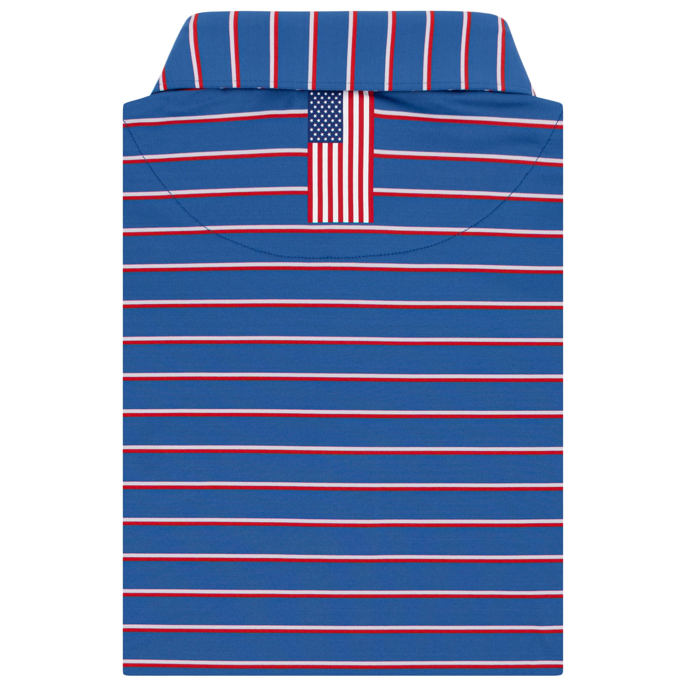 The Old Glory Stripe | Performance Polo | The Old Glory Stripe - Short Stop Blue/Classic Red/White - USA