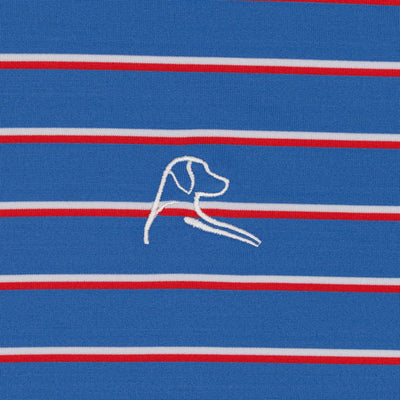 The Old Glory Stripe | Performance Polo | The Old Glory Stripe - Short Stop Blue/Classic Red/White - USA