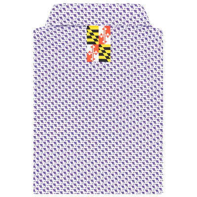 The Old Line State | Performance Polo | The Old Line State - Reauxback Purple/White - MD
