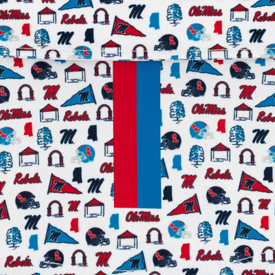 The Ole Miss Grove™ | Collegiate Polo | The Ole Miss Grove™ - White/Indigo Blue