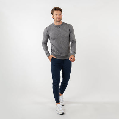 Pace Performance Crew | Heather - Owl Grey/Ash Grey