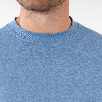 Pace Performance Crew | Heather - Vintage Blue/Storm Blue
