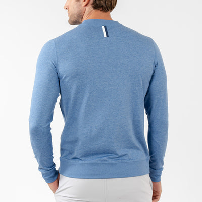 Pace Performance Crew | Heather - Vintage Blue/Storm Blue