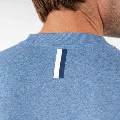 Pace Performance Crew | Heather - Vintage Blue/Storm Blue